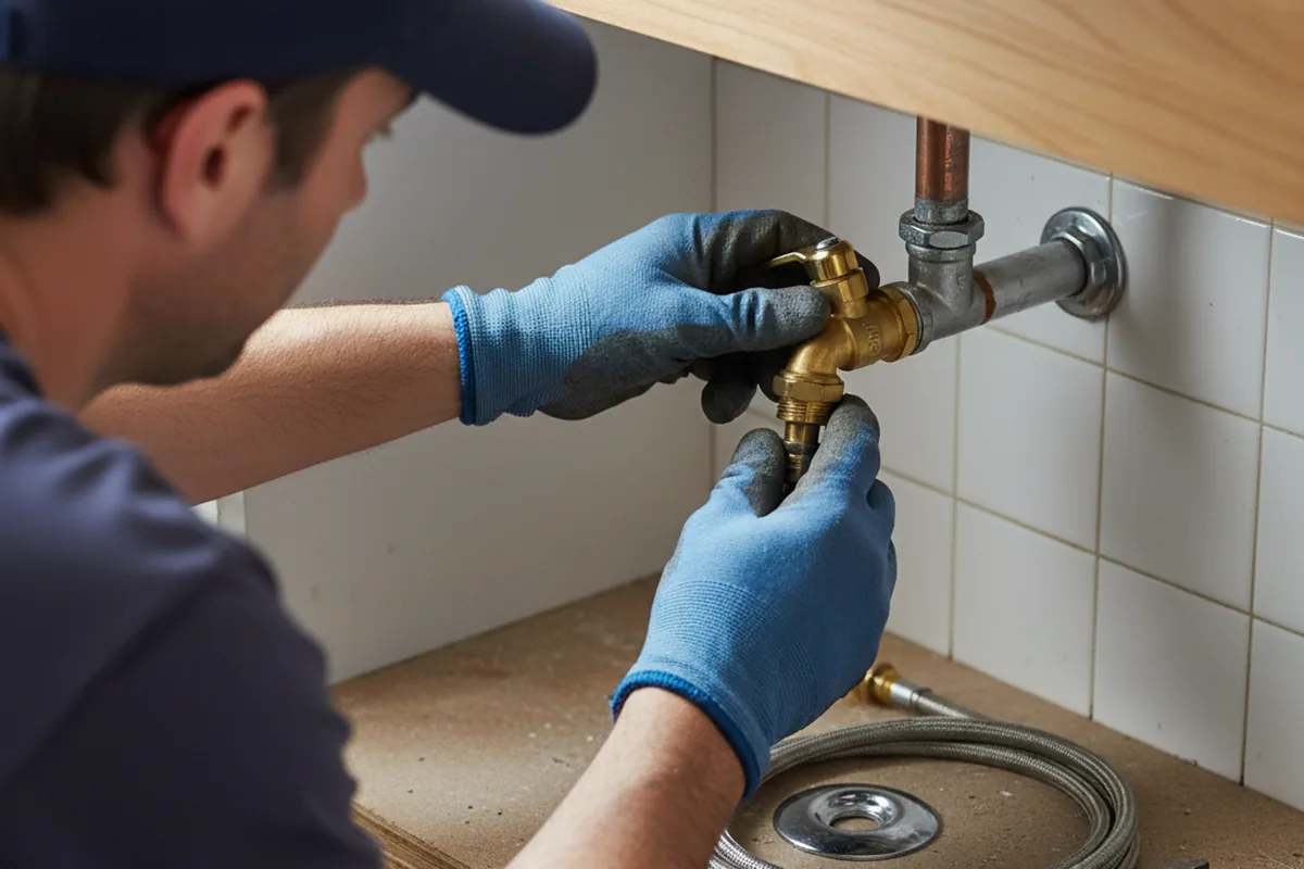 Shutoff valve and fitting work during Well Pump Repair in Chesterfield